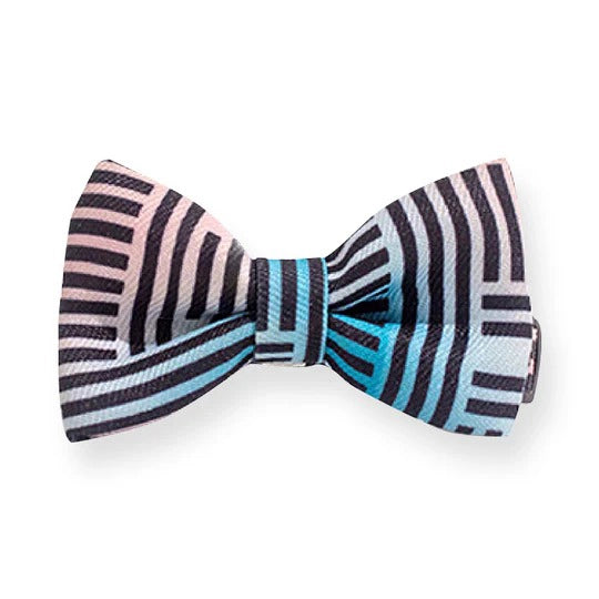 Colorful Trendy Anti-Suffocation Cat Print Bow Tie 1
