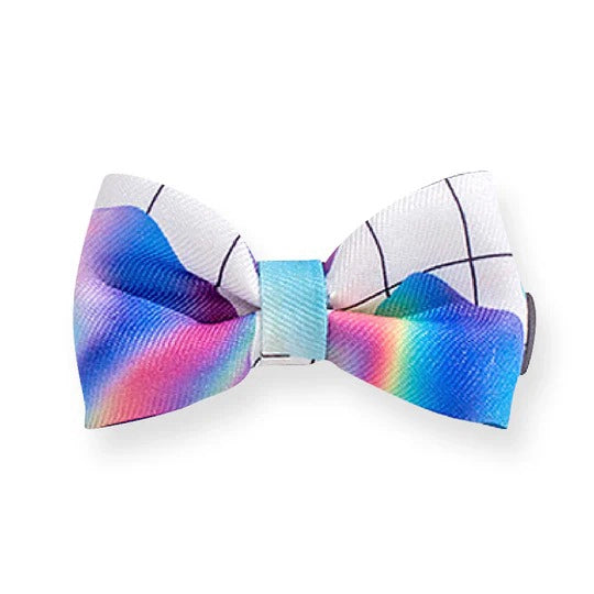 Colorful Trendy Anti-Suffocation Cat Print Bow Tie 2
