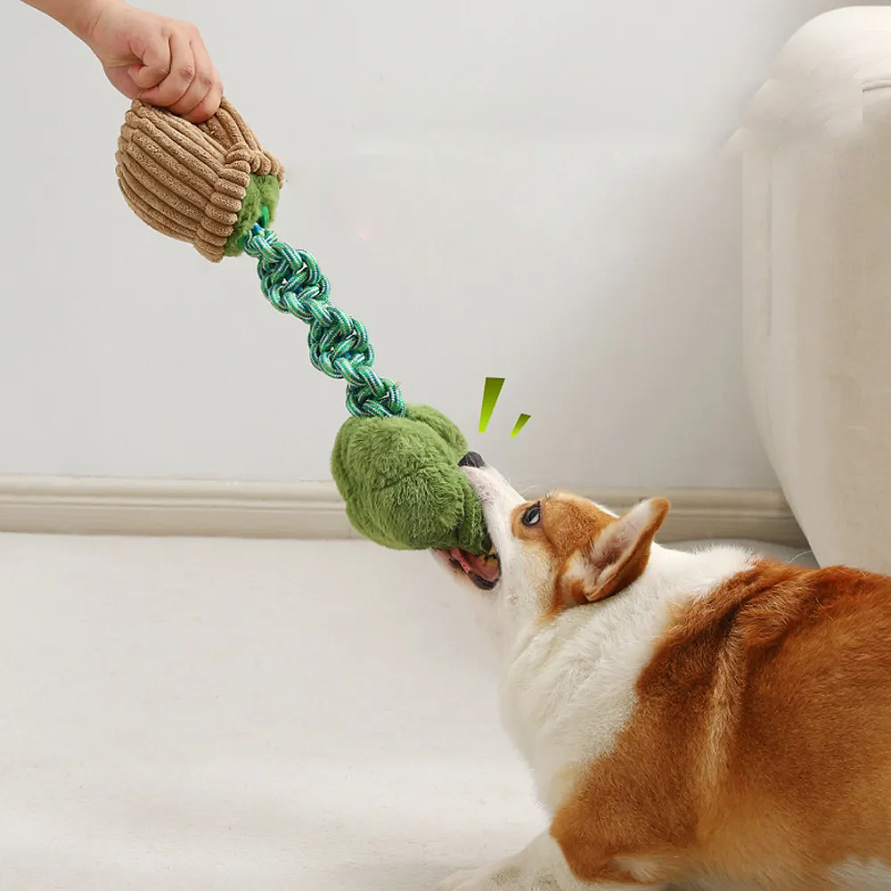 Knotted Dog Rope Mushroom Knot Dog Rope Toy