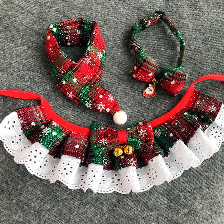 Christmas Series Cat Bow Tie & Scarf