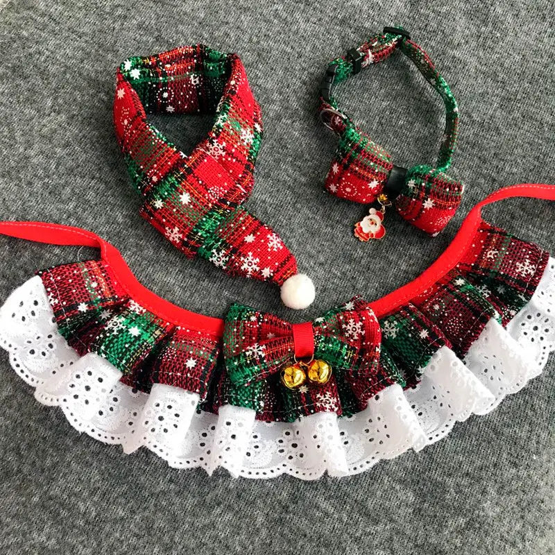 Christmas Series Cat Bow Tie & Scarf