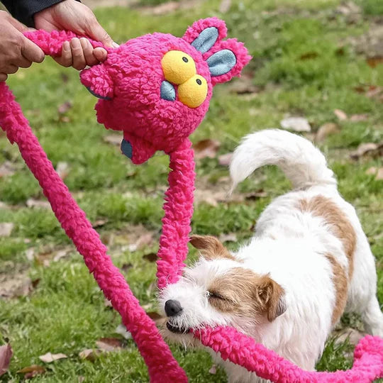 Long Hare Dog Rope Tug Toy