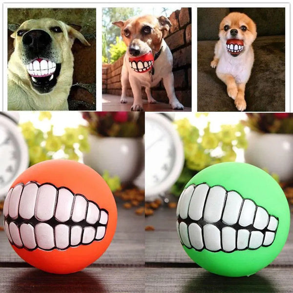 Rubber Cleaning Tooth Dog Ball Toy
